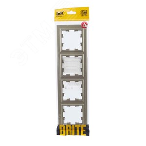 BRITE Рамка 4 поста РУ-4-БрШ шампань - фото 5