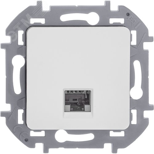 Розетка компьютерная RJ45 категория 6 UTP белый INSPIRIA - фото 3