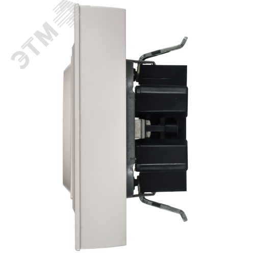 BRITE Розетка 2-местная с заземлением без защитных шторок плоская 16А в сборе РСПл12-3-БрЖ жемчуг IEK - фото 5