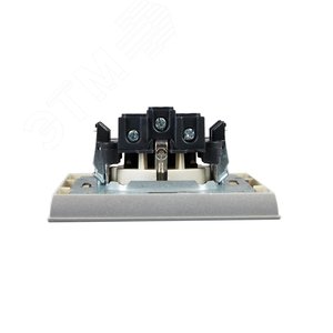 BRITE Розетка 1 пост с заземлением с защитными шторками 16А в сборе РСР14-1-0-БрА алюминий IEK - фото 5