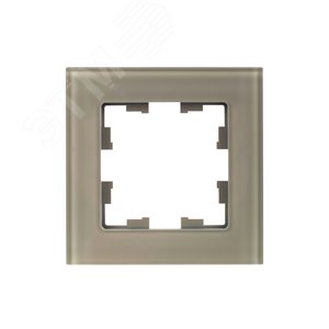 BRITE Рамка 1 пост РУ-1-2-БрД стекло дымчатый - фото 2