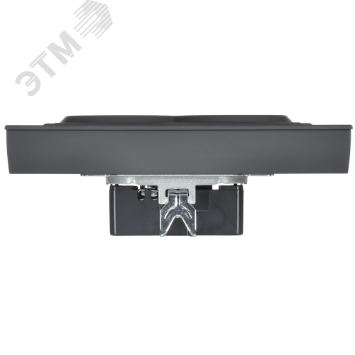 BRITE Розетка 2-местная с заземлением с защитными шторками плоская 16А в сборе РСшПл12-3-БрГ графит IEK - фото 5