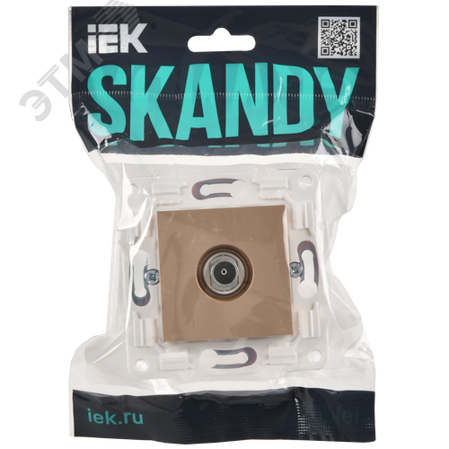 SKANDY Розетка TV оконечная SK-A12Sa песочный IEK - фото 2