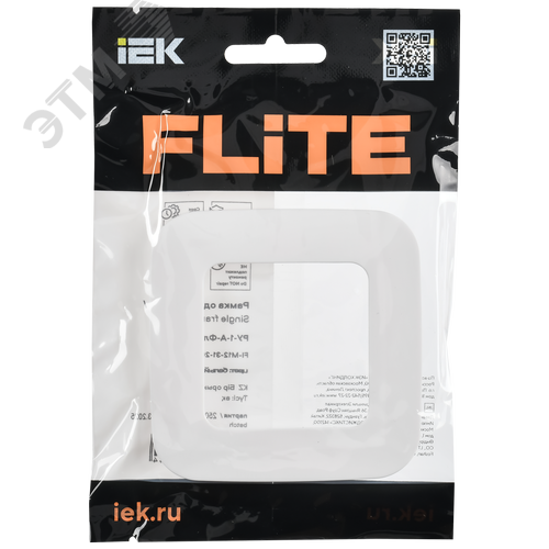 FLITE ARTISTIC Рамка 1-местная РУ-1-А-ФлБ белый IEK - фото 2