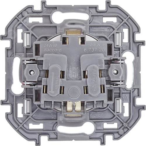 Розетка 1-местная с заземлением без защитных шторок 16А белый INSPIRIA - фото 5