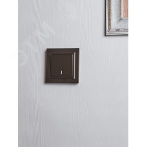 BRITE Выключатель одноклавишный проходной с индикацией 10А ВС10-1-7-БрТБ темная бронза IEK - фото 6