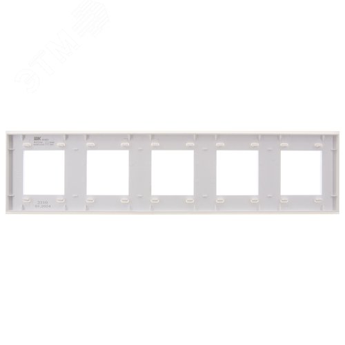 SKANDY Рамка 5-местная SK-F25W стекло арктический белый IEK - фото 3