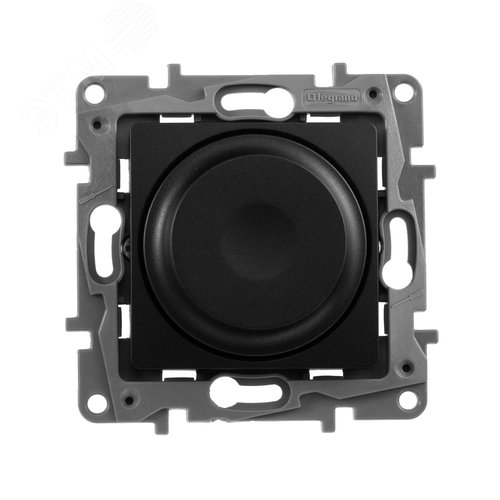 Светорегулятор поворотно-нажимной LED 300Вт без нейтрали антрацит ETIKA - фото 5