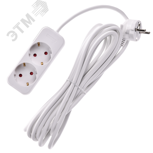 Удлинитель UMA У02 2 места 2P+PE 5м 3х1мм2 10А белый - фото 3