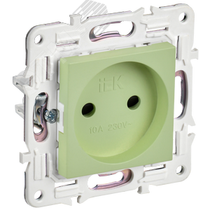 Изображение товара SKANDY Розетка без заземления с защитными шторками 10А SK-R01G мятный IEK (шт)