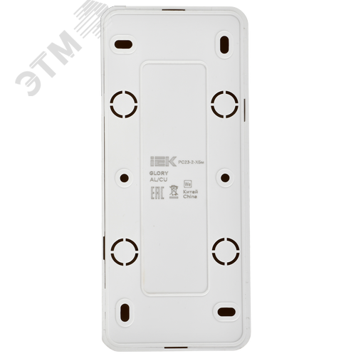 GLORY Розетка 3-местная для открытой установки без заземления без защитных шторок 10А РС23-2-ХБм белый матовый IEK - фото 4