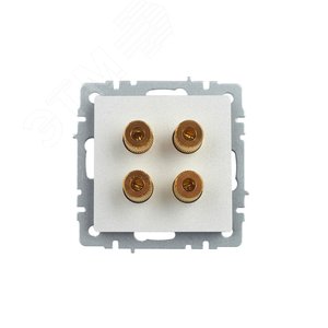 BRITE Аудиорозетка 4 поста РА10-БрА алюминий - фото 2