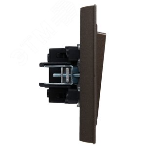 BRITE Выключатель одноклавишный 10А в сборе ВСР10-1-0-БрТБ темная бронза IEK - фото 3