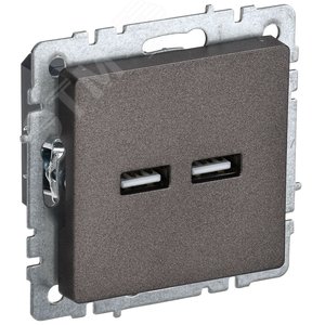 Изображение товара BRITE Розетка USB A+A 5В 3,1А РЮ10-1-БрТБ темная бронза (шт)