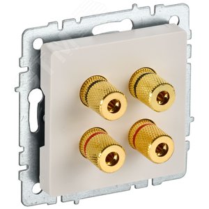 Изображение товара BRITE Аудиорозетка 4 поста РА10-БрКр бежевый (шт)
