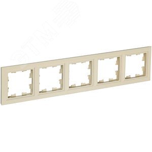 BRITE Рамка 5 постов РУ-5-БрКр бежевый - фото 1