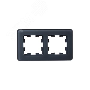 BRITE Рамка 2 поста РУ-2-2-Бр стекло графит RE IEK - фото 2