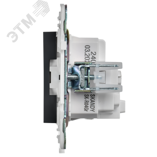 SKANDY Розетка с заземлением без защитных шторок 16А SK-R05T титан IEK - фото 4