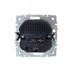 BRITE Розетка с заземлением с защитными шторками 16А с USB A+A 3,1А РЮш10-2-БрЖ жемчуг - фото 4