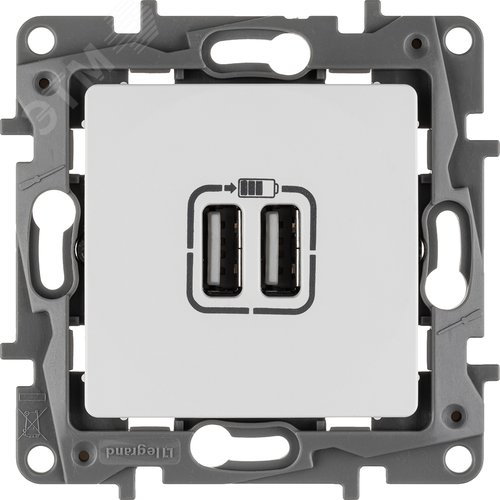 Розетка USB A+A 15Вт белый ETIKA - фото 7