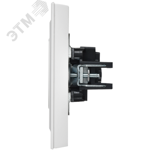 BRITE Розетка 1-местная без заземления без защитных шторок 10А в сборе РСР10-1-0-БрАБ арктический белый IEK - фото 5