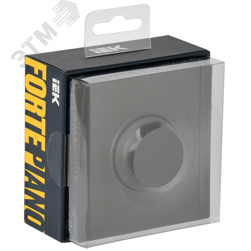 FORTE&PIANO Светорегулятор поворотно-нажимной 600Вт FP354 серый IEK - фото 2