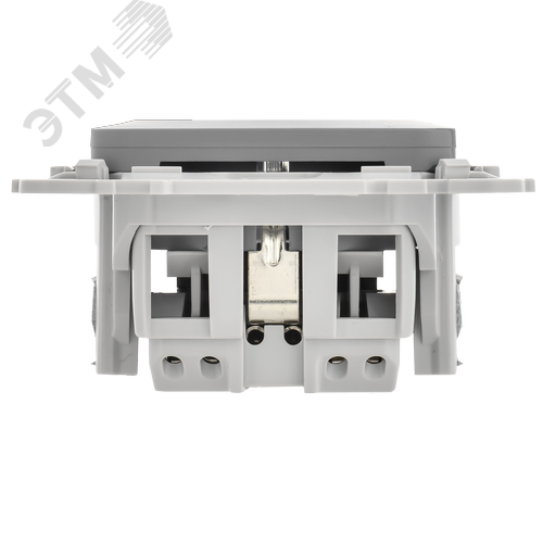 FLITE Розетка с заземлением с защитными шторками безвинтовое крепление 16А РСш11-1-ФлС серый IEK - фото 3