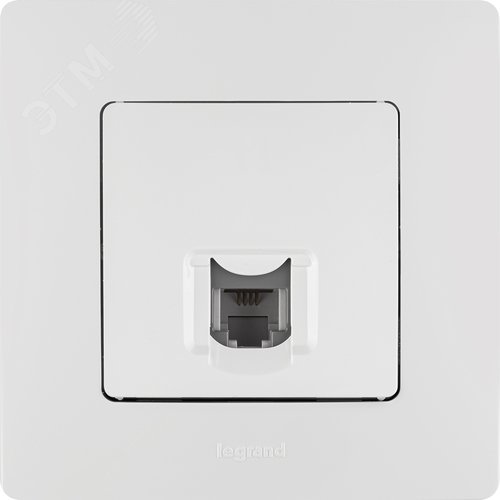 Розетка телефонная RJ11 белый ETIKA - фото 5