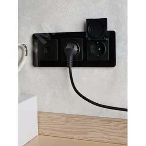 BRITE Рамка 3 поста РУ-3-2-Бр стекло черный RE IEK - фото 5