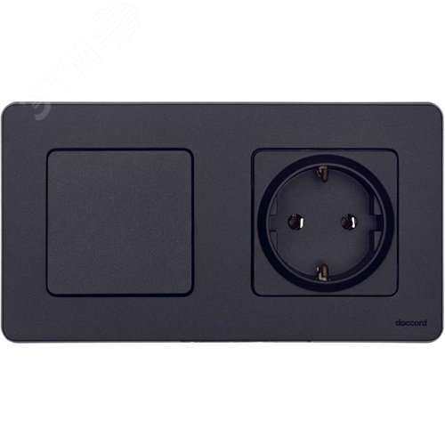 Выключатель 1-клавишный 10АХ безвинтовое крепление антрацит INSPIRIA - фото 6