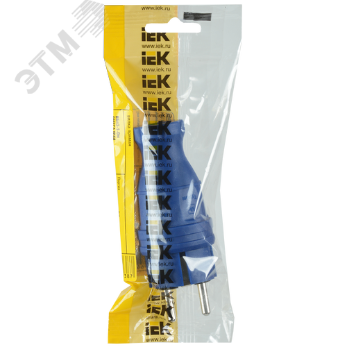 Вилка прямая ОМЕГА IP44 синяя ВБп3-1-0м - фото 2