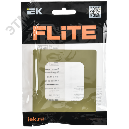 FLITE CLASSIC Рамка 1-местная РУ-1-К-ФлО оливковый IEK - фото 2