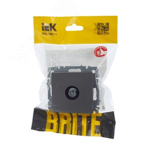 BRITE Розетка TV проходная РТВ10-0-БрС сталь - фото 7