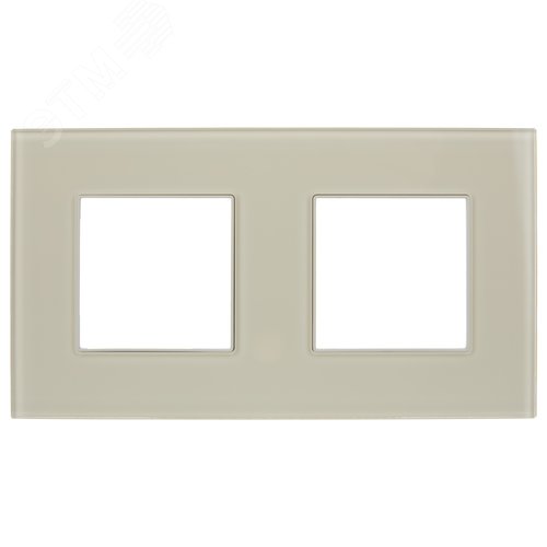 SKANDY Рамка 2-местная SK-F22B стекло беж. IEK - фото 3