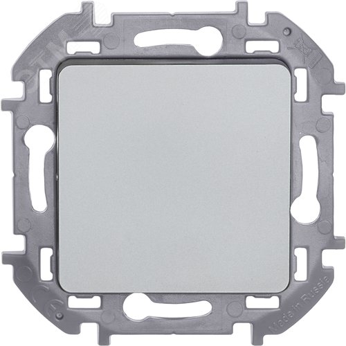 Выключатель 1-клавишный самовозвартный с нормально-открытым контактом 6А безвинтовое крепление алюминий INSPIRIA - фото 4