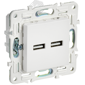 SKANDY Розетка USB A+A 3,1А SK-R15W арктический белый IEK - фото 1