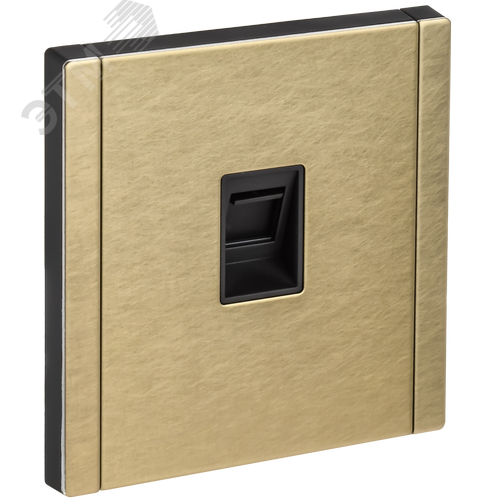 Изображение товара FORTE&PIANO Розетка компьютерная RJ45 кат.5E FP632M металл шампань IEK (шт)