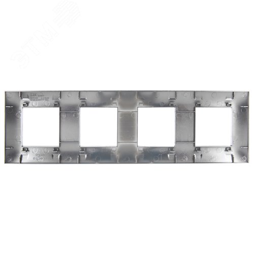 SKANDY Рамка 4-местная SK-F34N металл никель IEK - фото 4
