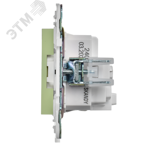 SKANDY Розетка с заземлением без защитных шторок 16А SK-R05G мятный IEK - фото 4