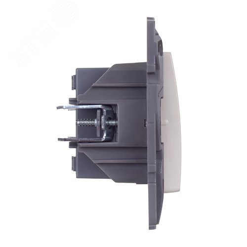 Выключатель 1-клавишный 10АХ перекрестный слоновая кость ETIKA - фото 2