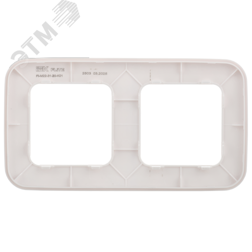 FLITE ARTISTIC Рамка 2-местная РУ-2-А-ФлБ белый IEK - фото 5