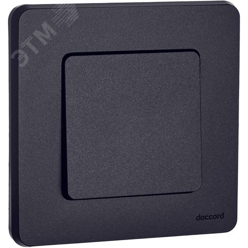 Выключатель 1-клавишный проходной 10АХ безвинтовое крепление антрацит INSPIRIA - фото 6