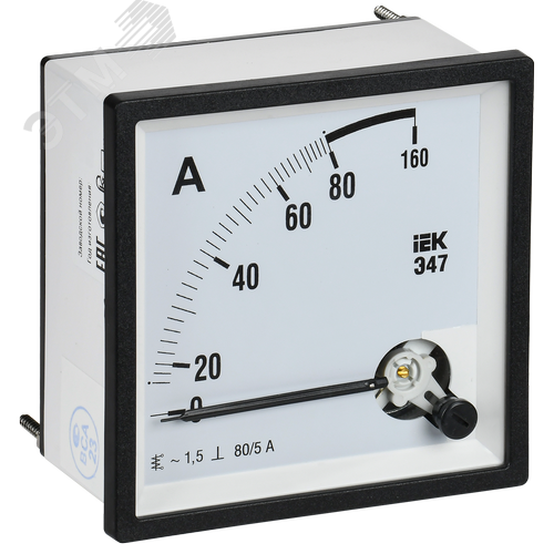Амперметр Э47 80/5А класс точности 1,5 96х96 мм - фото 1