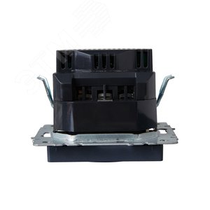 BRITE Розетка с заземлением с защитными шторками 16А с USB A+C 18Вт РЮш11-1-БрМ маренго - фото 5