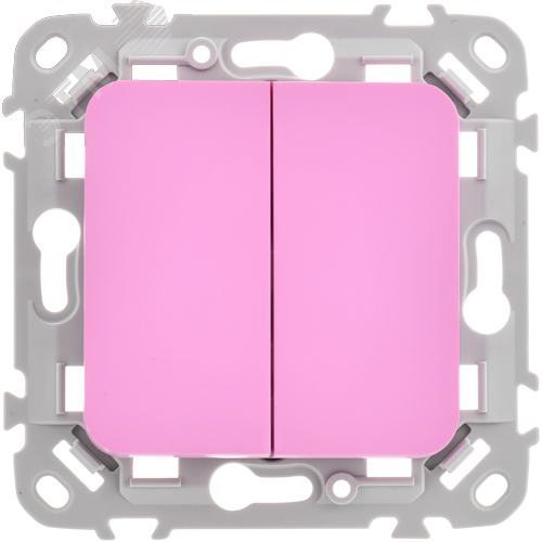 FLITE Выключатель 2-клавишный 10А ВС12-1-0-ФлПр пурпурный IEK - фото 6