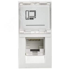 Розетка компьютерная RJ45 UTP категория 5e 1 модуль - фото 2