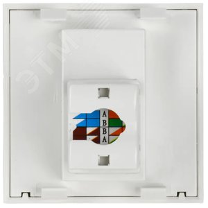 Розетка компьютерная RJ45 UTP категория 5e 2 модуля артикул CKK-40D-RI2 ...