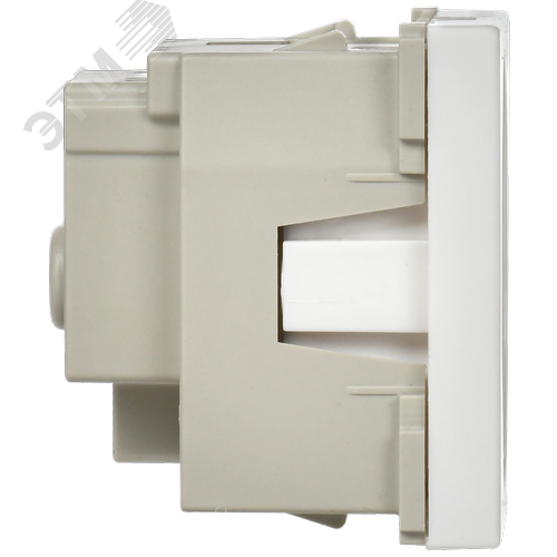 Розетка в кабель-канал с заземлением со шторками белый РКС-20-30-П-К ПРАЙМЕР - фото 3