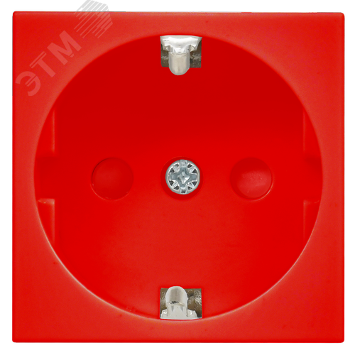 Розетка силовая с заземлением красная РКС-        20-32-П-К - фото 2