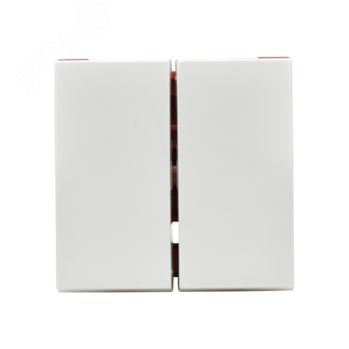 Выключатель двухклавишный на 2 модуля ВК1-22-00-П - фото 2